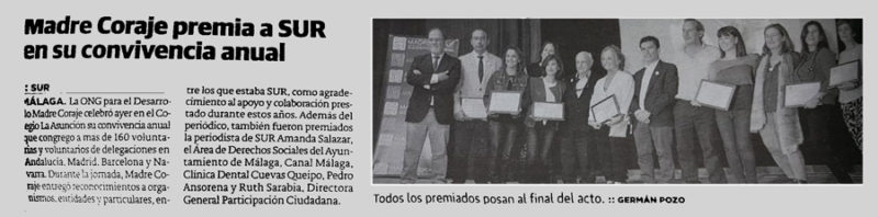 Convivencia 2019 Madre Coraje - Premio a Clínica Cuevas Queipo